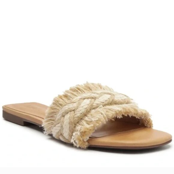 Schutz Adelia Flat Sandals Size 5.5 New $118.00 - Picture 1 of 6